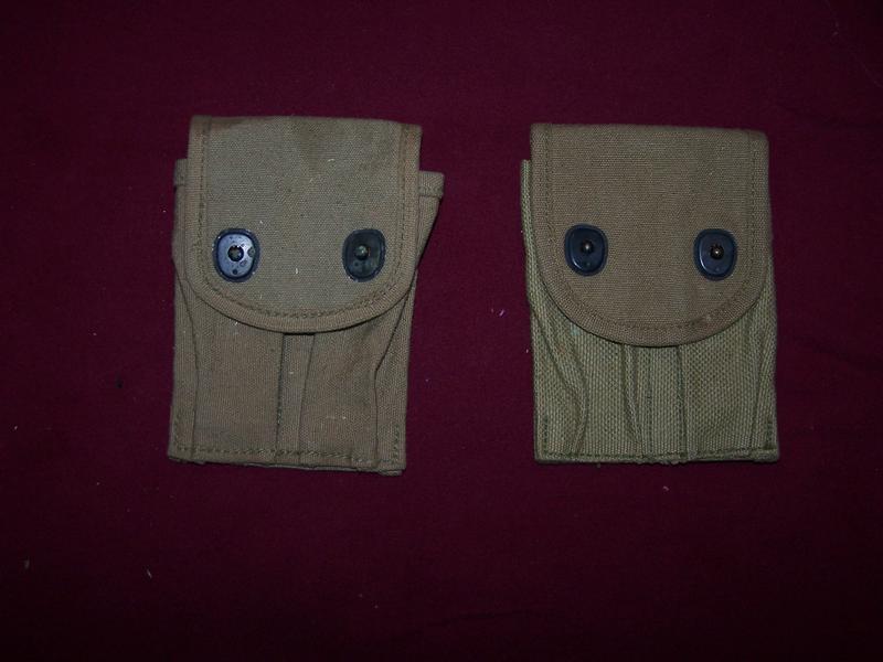 WWI M1911 .45 cal Ammo Pouches for Pistol Belt